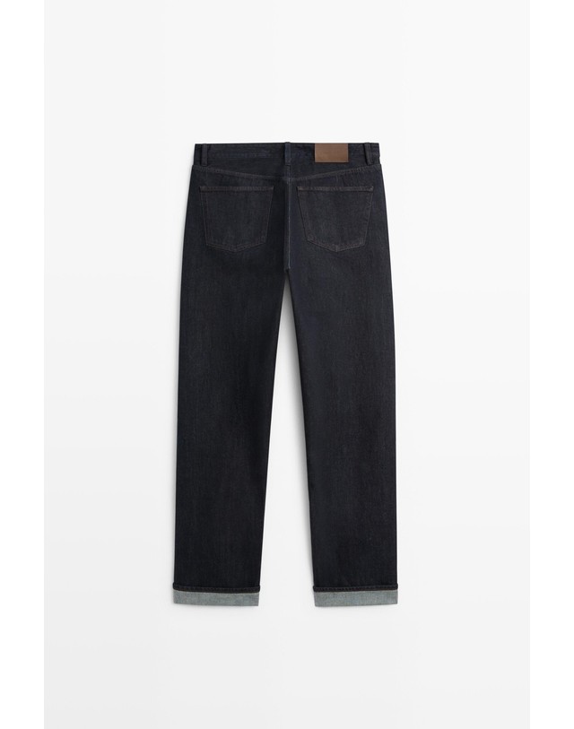 마시모두띠 마시모두띠 셀비지 스트레이트핏 청바지 0504/142 NAVY BLUE 네이비 착용컷