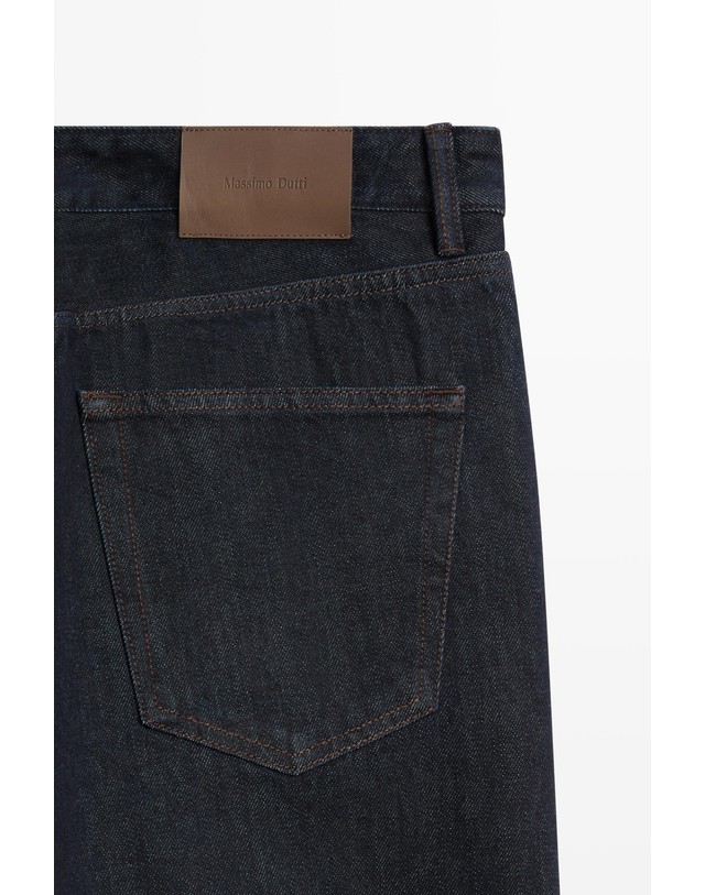 마시모두띠 마시모두띠 셀비지 스트레이트핏 청바지 0504/142 NAVY BLUE 네이비 착용컷