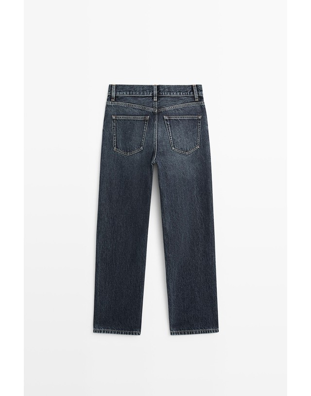 마시모두띠 마시모두띠 하이웨이스트 스트레이트 청바지 5039/838 MEDIUM BLUE 네이비 착용컷