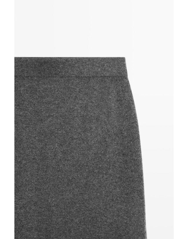 마시모두띠 마시모두띠 울 혼방 니트 미디 스커트 5222/593 MEDIUM GREY 그레이 착용컷