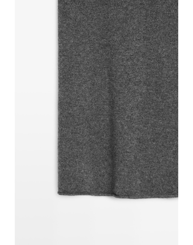 마시모두띠 마시모두띠 울 혼방 니트 미디 스커트 5222/593 MEDIUM GREY 그레이 착용컷