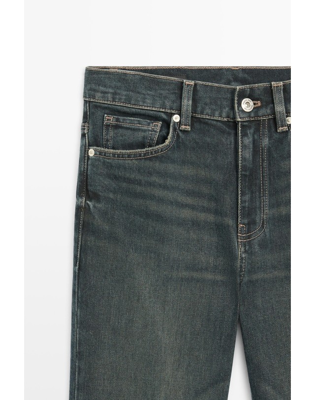 마시모두띠 마시모두띠 미드라이즈 플레어핏 청바지 5045/846 DARK BLUE 네이비 착용컷