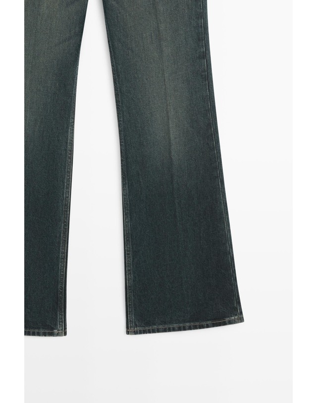 마시모두띠 마시모두띠 미드라이즈 플레어핏 청바지 5045/846 DARK BLUE 네이비 착용컷