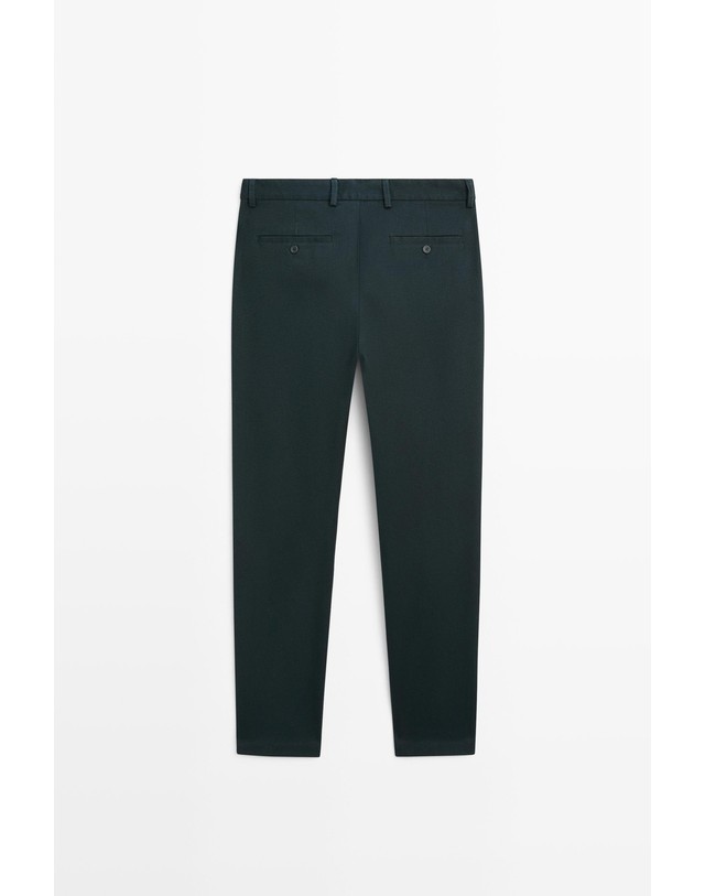 마시모두띠 마시모두띠 슬림핏 치노 팬츠 0134/005 NAVY BLUE 그린 착용컷