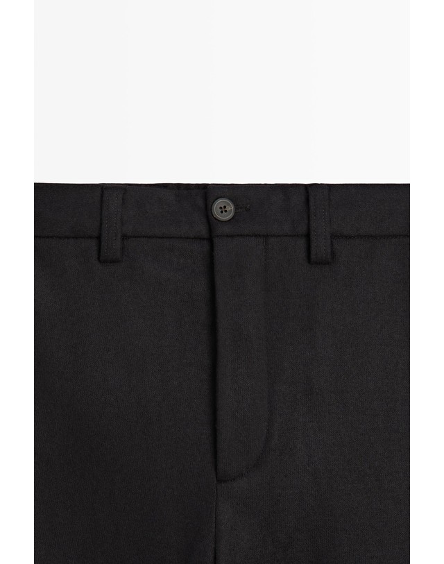 마시모두띠 마시모두띠 울 100% 와이드 슬랙스 팬츠 2886/387 NAVY BLUE 블랙 착용컷