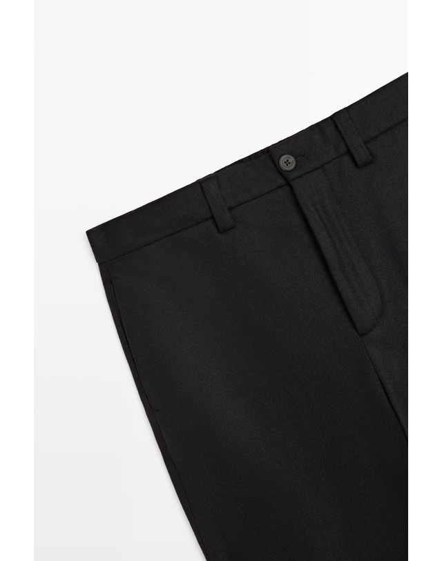 마시모두띠 마시모두띠 울 100% 와이드 슬랙스 팬츠 2886/387 NAVY BLUE 블랙 착용컷