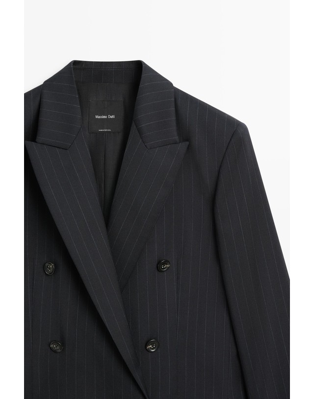 마시모두띠 마시모두띠 핀스트라이프 울 수트 블레이저 6055/514 NAVY BLUE 네이비 착용컷