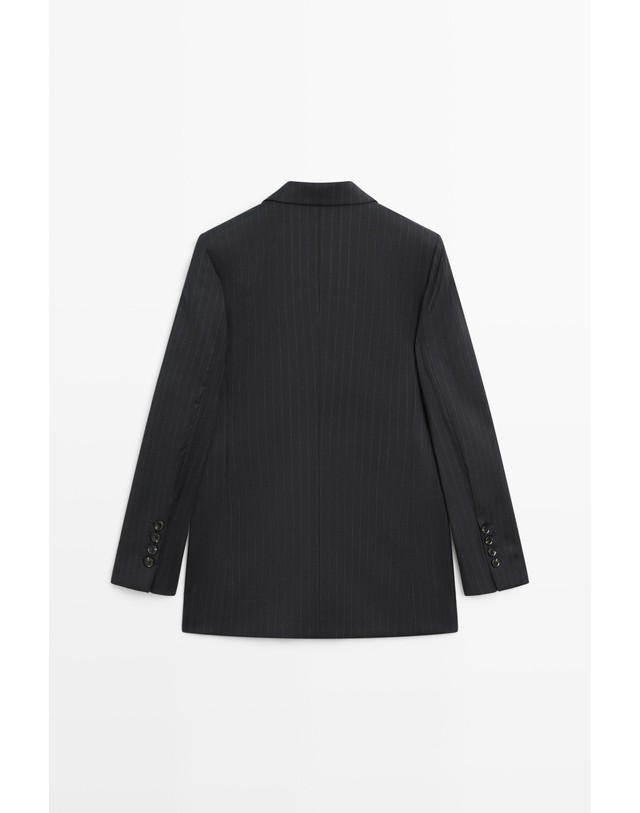 마시모두띠 마시모두띠 핀스트라이프 울 수트 블레이저 6055/514 NAVY BLUE 네이비 착용컷