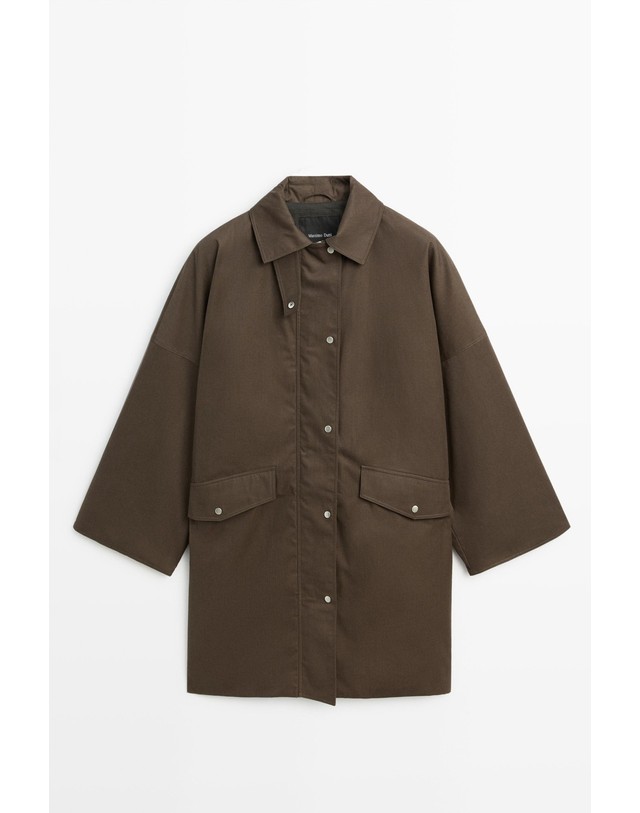 마시모두띠 마시모두띠 왁스드 이펙트 체크 안감 자켓 6706/447 DARK OLIVE GREEN 그린 착용컷