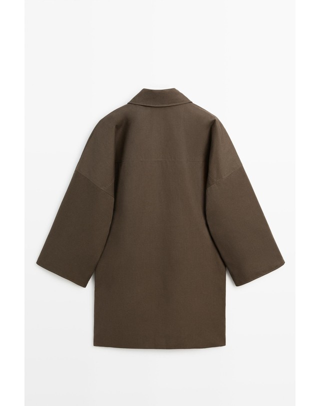 마시모두띠 마시모두띠 왁스드 이펙트 체크 안감 자켓 6706/447 DARK OLIVE GREEN 그린 착용컷