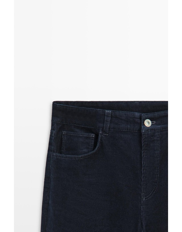 마시모두띠 마시모두띠 슬림 스트레이트 니들코드 팬츠 5050/750 NAVY BLUE 네이비 착용컷