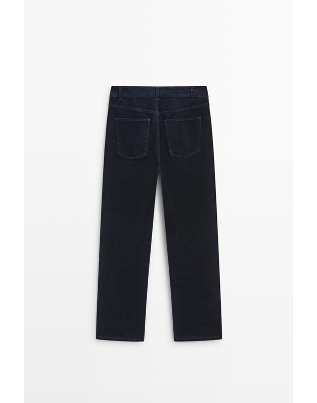 마시모두띠 마시모두띠 슬림 스트레이트 니들코드 팬츠 5050/750 NAVY BLUE 네이비 착용컷