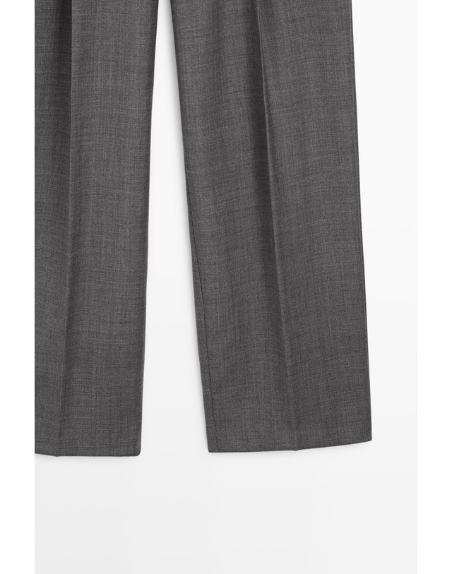 마시모두띠 마시모두띠 100% 울 와이드 수트 팬츠 5050/516 DARK GREY 그레이 착용컷