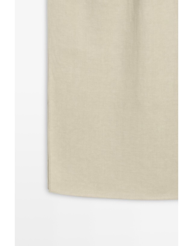 마시모두띠 마시모두띠 더블레이어 린넨 미디 스커트 9219/950 PALE KHAKI 베이지 착용컷