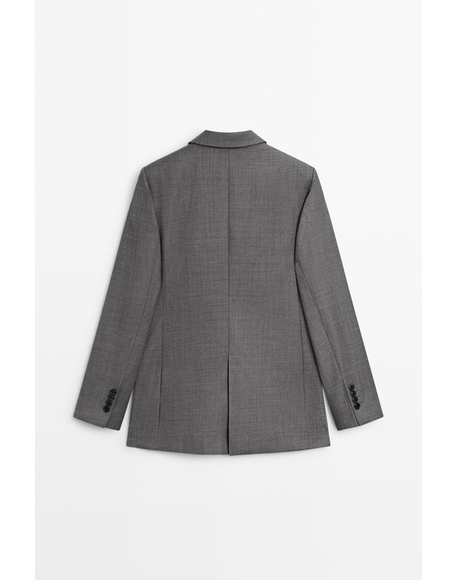 마시모두띠 마시모두띠 100% 울 포켓 수트 블레이저 6057/516 DARK GREY 그레이 착용컷