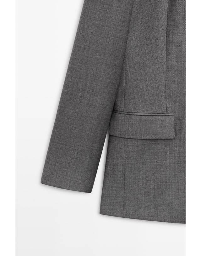 마시모두띠 마시모두띠 100% 울 포켓 수트 블레이저 6057/516 DARK GREY 그레이 착용컷