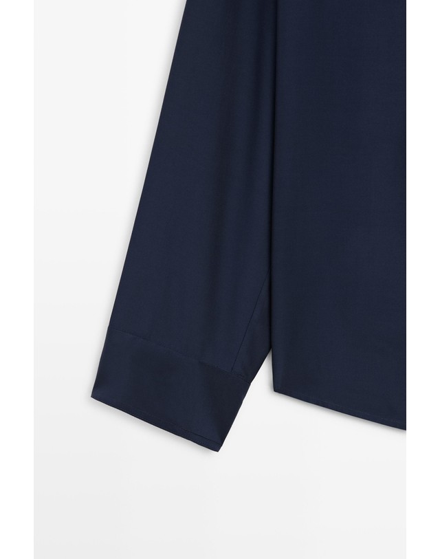 마시모두띠 마시모두띠 플로잉 더블브레스트 긴팔 셔츠 5164/564 DARK BLUE 네이비 착용컷