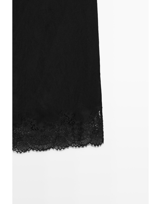 마시모두띠 마시모두띠 레이스 헴 미디 스커트 5208/509 BLACK 블랙 착용컷