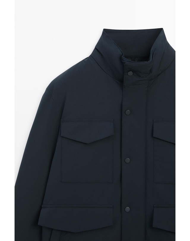 마시모두띠 마시모두띠 멀티포켓 다운 숏 패딩 자켓 3254/416 DARK NAVY 네이비 착용컷