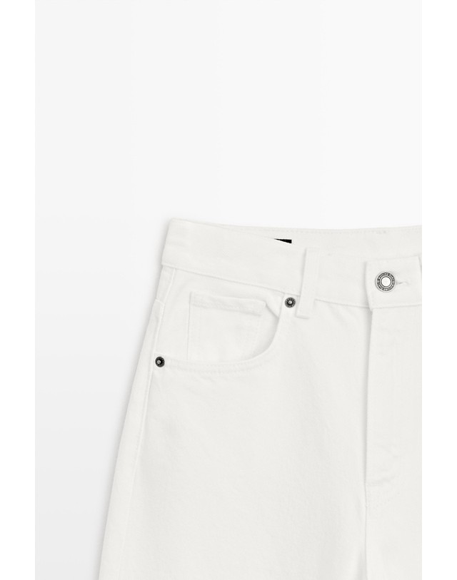 마시모두띠 마시모두띠 하이웨이스트 와이드핏 청바지 5040/840 OFF WHITE 아이보리 착용컷
