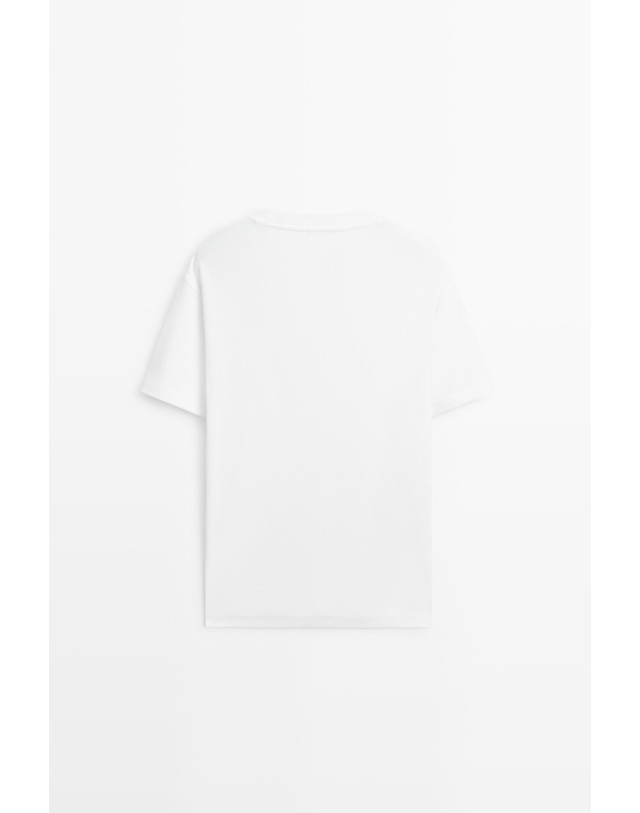 마시모두띠 마시모두띠 코튼 솔기 디테일 반팔 티셔츠 0779/175 WHITE 화이트 착용컷