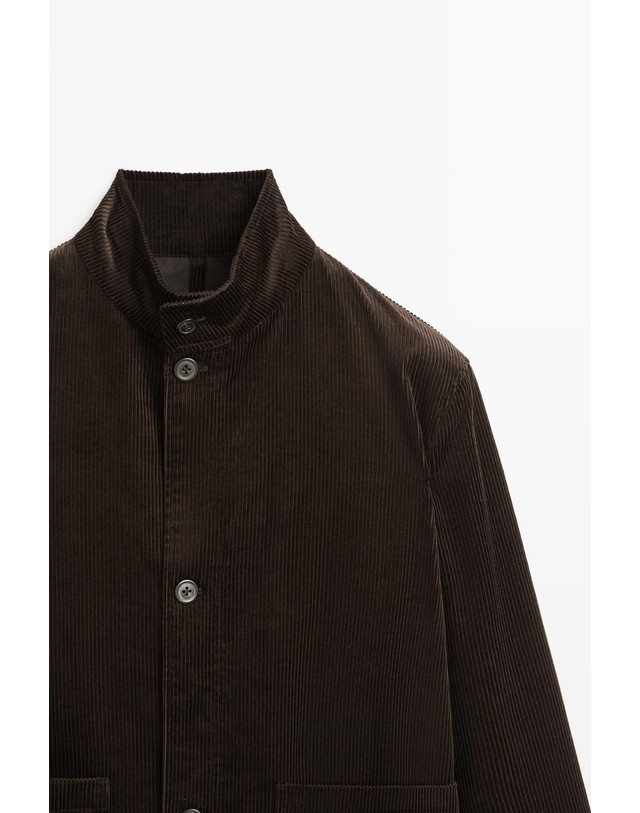 마시모두띠 마시모두띠 코듀로이 포켓 디테일 오버셔츠 3257/417 BROWN 초콜릿 착용컷