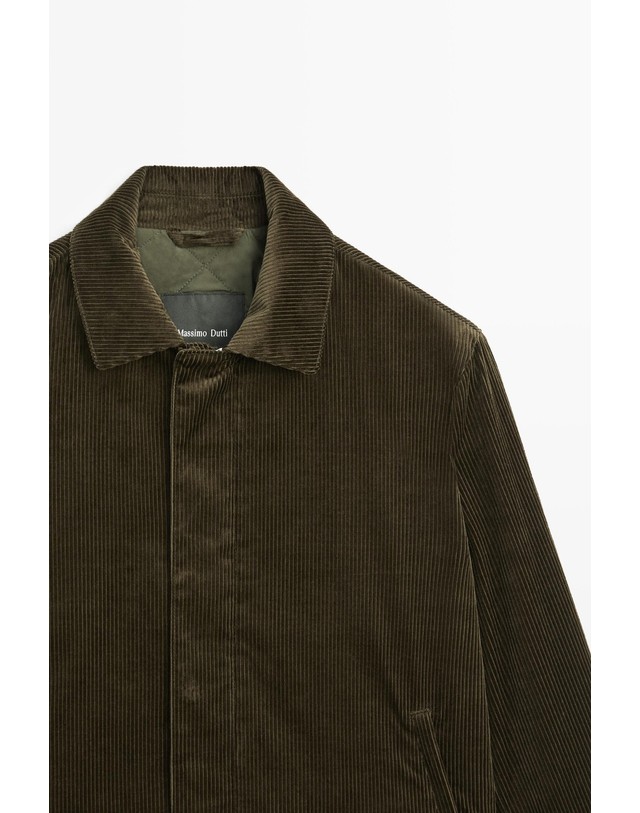 마시모두띠 마시모두띠 코튼 코듀로이 플라켓 디테일 자켓 3256/417 DARK KHAKI 카키 착용컷