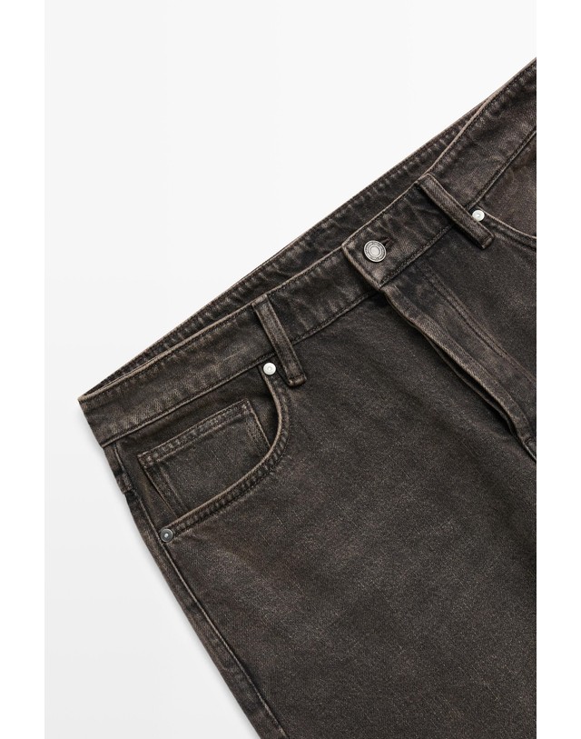 마시모두띠 마시모두띠 와이드핏 데님 청바지 0507/700 DARK GREY 그레이 착용컷