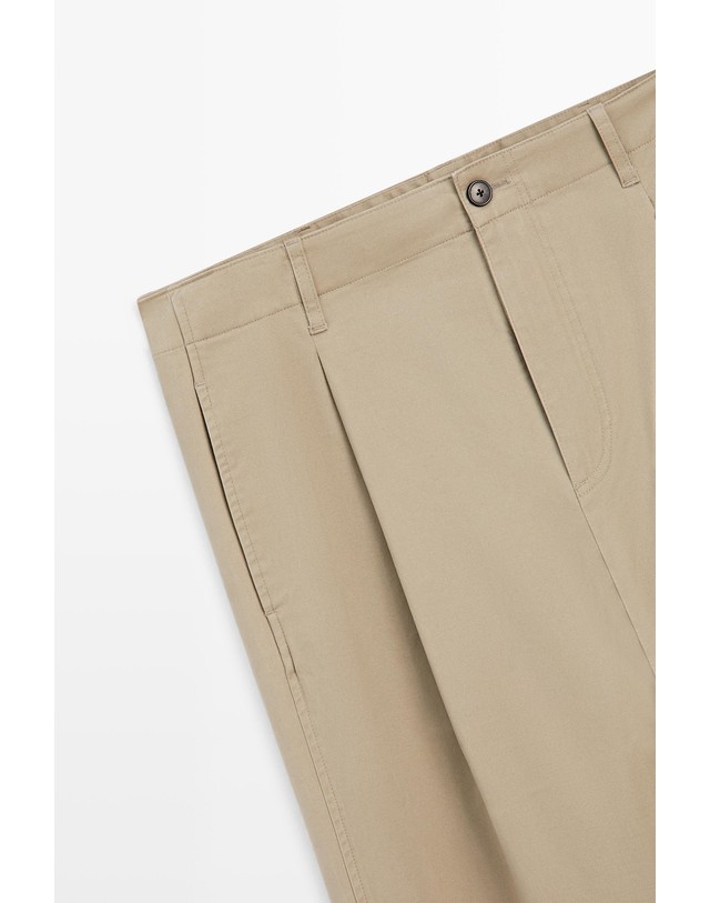 마시모두띠 마시모두띠 플리츠 배럴핏 코튼 팬츠 0184/700 BEIGE 베이지 착용컷
