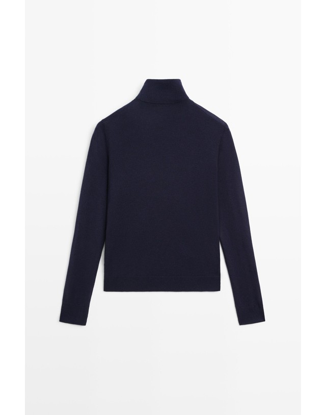 마시모두띠 마시모두띠 울 블렌드 터틀넥 니트 스웨터 5697/579 NAVY BLUE 네이비 착용컷