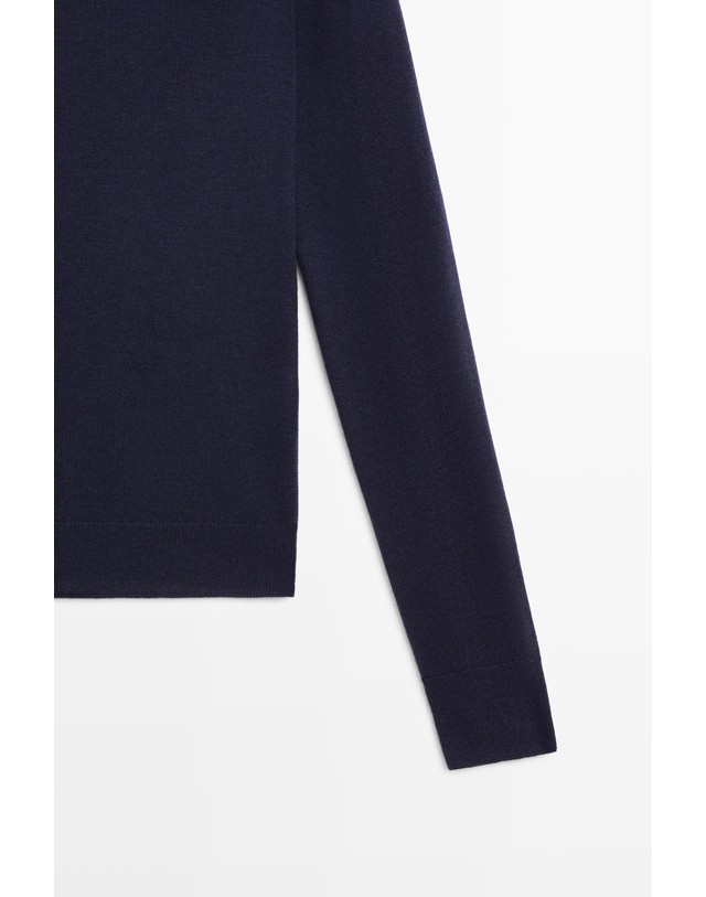 마시모두띠 마시모두띠 울 블렌드 터틀넥 니트 스웨터 5697/579 NAVY BLUE 네이비 착용컷