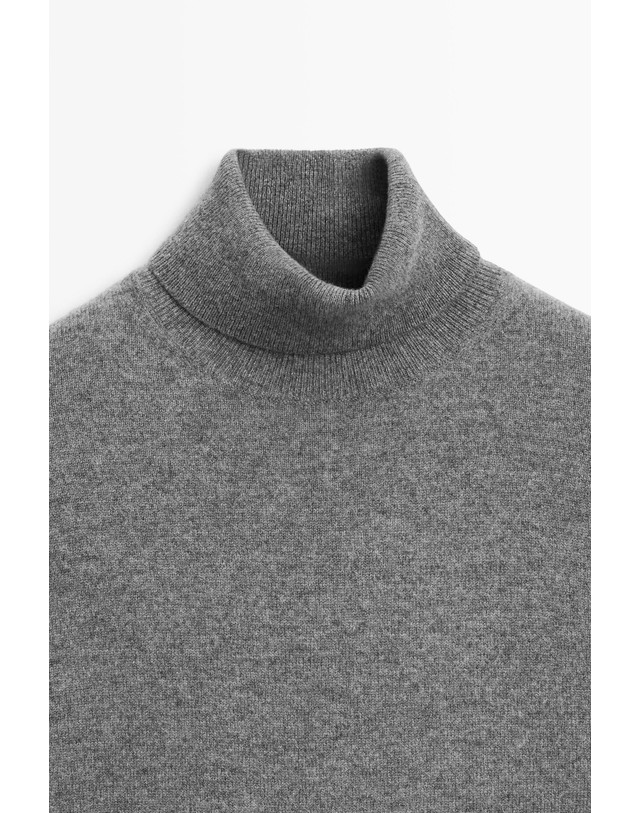 마시모두띠 마시모두띠 울 혼방 터틀넥 니트 스웨터 5640/593 MEDIUM GREY 그레이 착용컷