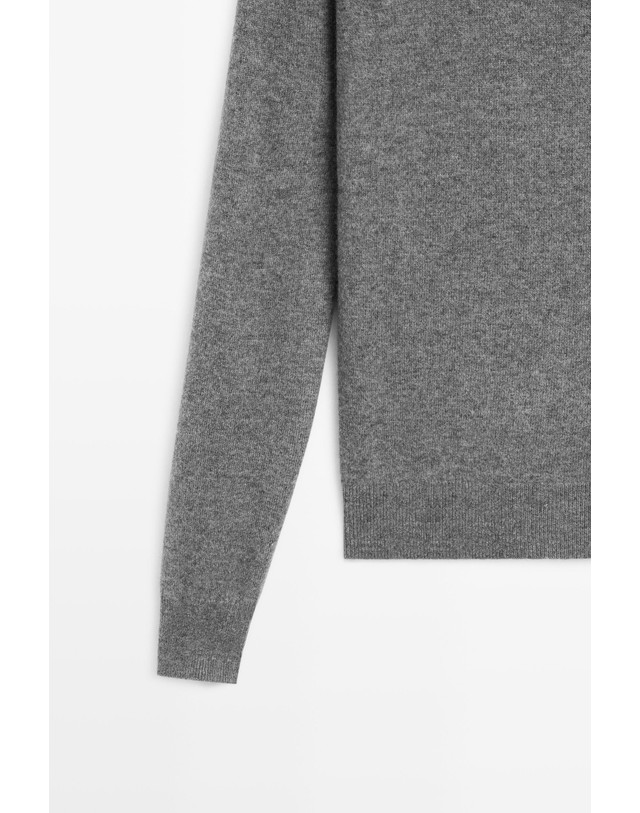마시모두띠 마시모두띠 울 혼방 터틀넥 니트 스웨터 5640/593 MEDIUM GREY 그레이 착용컷