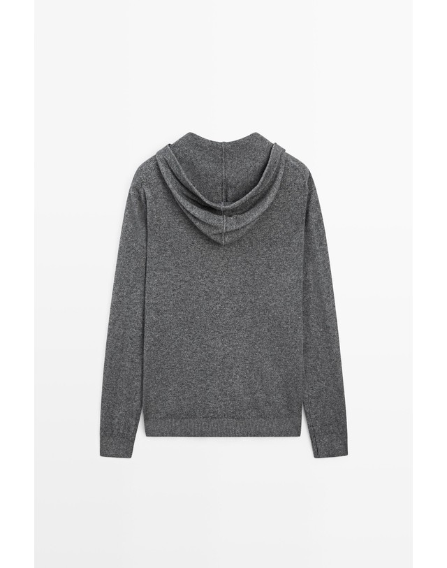 마시모두띠 마시모두띠 울 혼방 후드 집업 니트 가디건 1411/226 MEDIUM GREY 그레이 착용컷