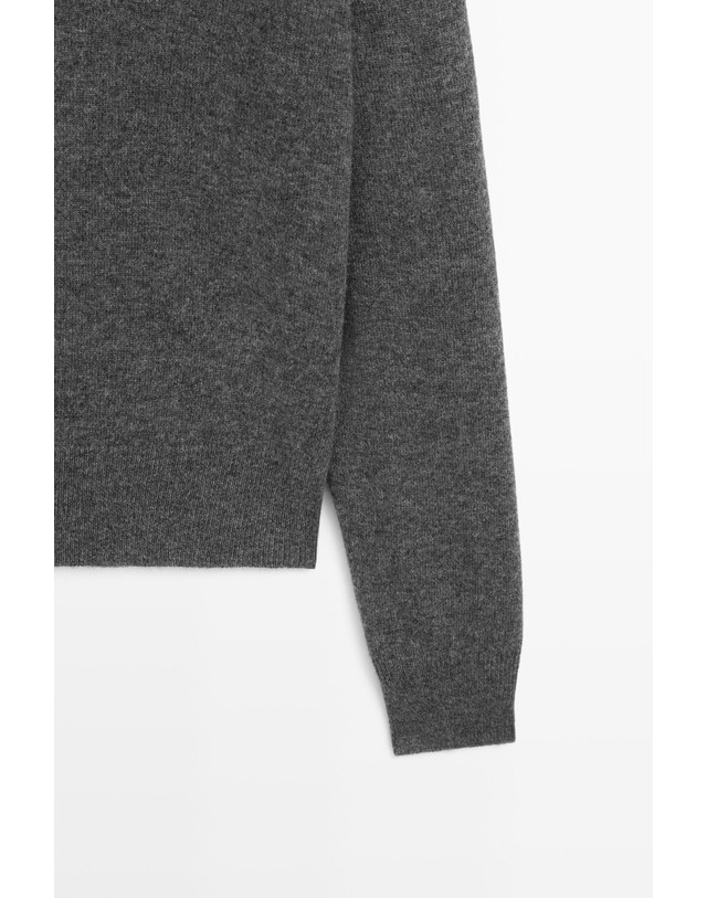 마시모두띠 마시모두띠 울 캐시미어 V넥 니트 스웨터 5714/594 MEDIUM GREY 그레이 착용컷