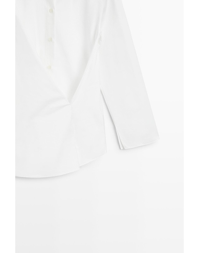 마시모두띠 마시모두띠 코튼 포플린 랩 긴팔 셔츠 5189/589 WHITE 화이트 착용컷