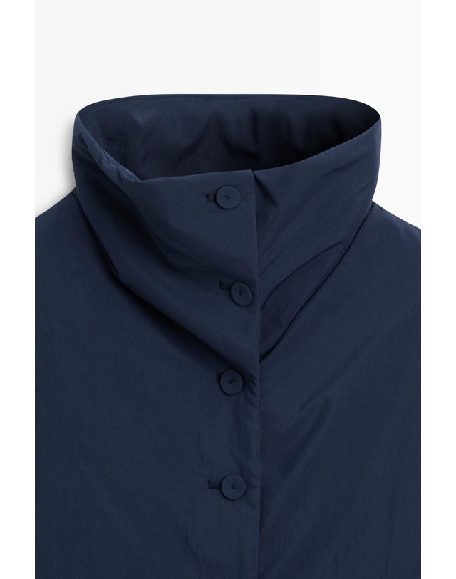 마시모두띠 마시모두띠 경량 스웨이드 패딩 숏 코트 6744/945 FADED PETROL BLUE 네이비 착용컷