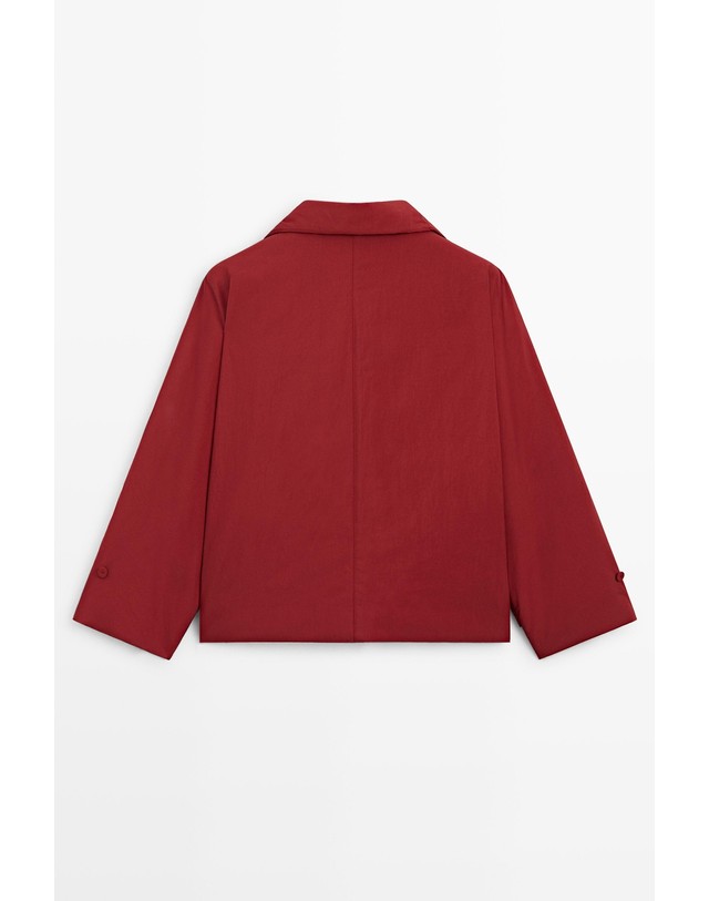 마시모두띠 마시모두띠 경량 스웨이드 패딩 숏 코트 6744/945 BRIGHT RED 레드 착용컷