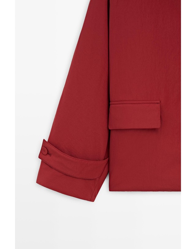 마시모두띠 마시모두띠 경량 스웨이드 패딩 숏 코트 6744/945 BRIGHT RED 레드 착용컷
