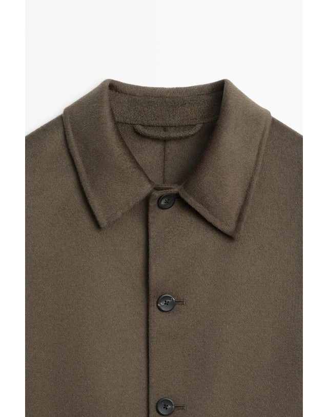 마시모두띠 마시모두띠 100% 캐시미어 오버셔츠 2859/369 GREYISH GREEN 카키 착용컷