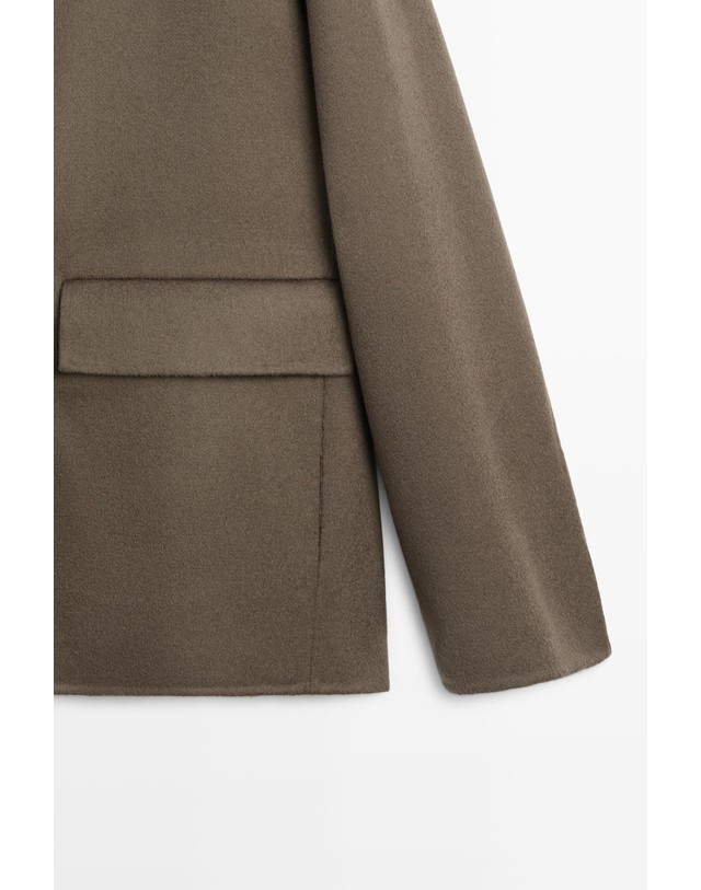 마시모두띠 마시모두띠 100% 캐시미어 오버셔츠 2859/369 GREYISH GREEN 카키 착용컷