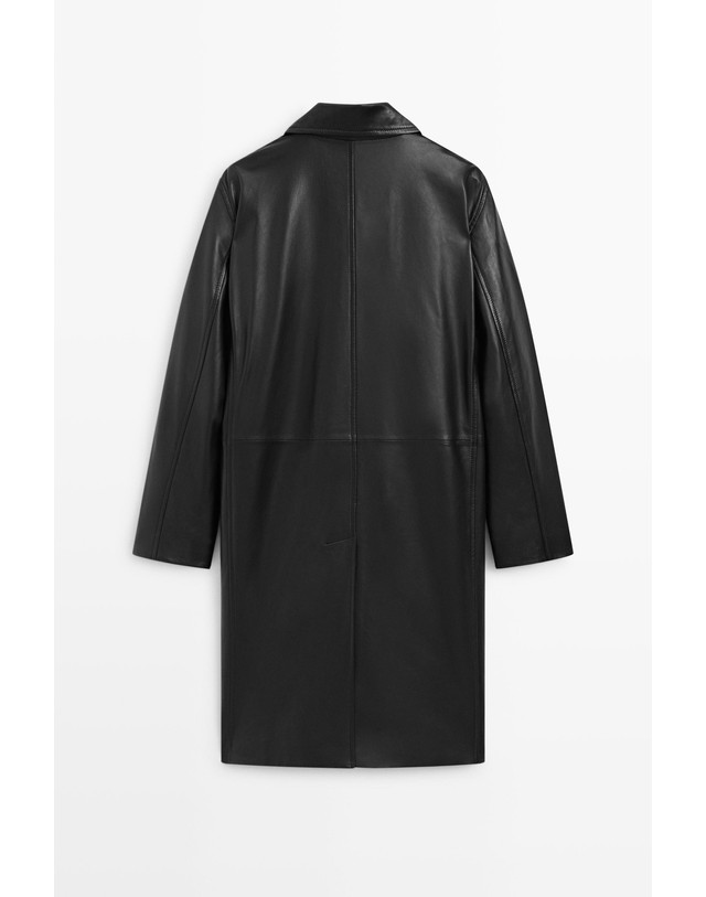 마시모두띠 마시모두띠 레더 더블버튼 트렌치 코트 4755/855 BLACK 블랙 착용컷