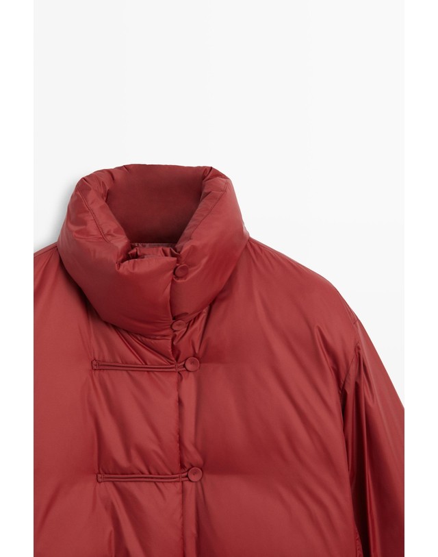 마시모두띠 마시모두띠 토글 디테일 다운 패딩 자켓 6793/639 DARK PINK 레드 착용컷