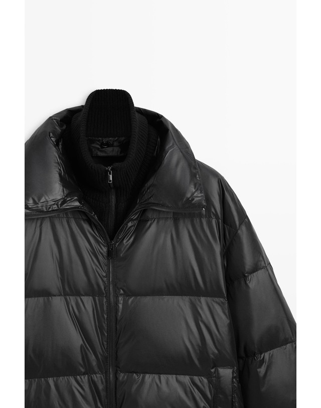 마시모두띠 마시모두띠 하이넥 오버핏 다운 패딩 자켓 6718/440 BLACK 블랙 착용컷