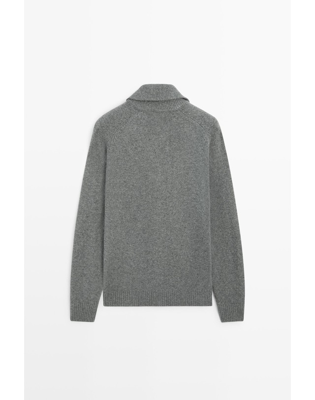 마시모두띠 마시모두띠 울 블렌드 집업 니트 가디건 1452/226 ANTHRACITE GREY 그레이 착용컷