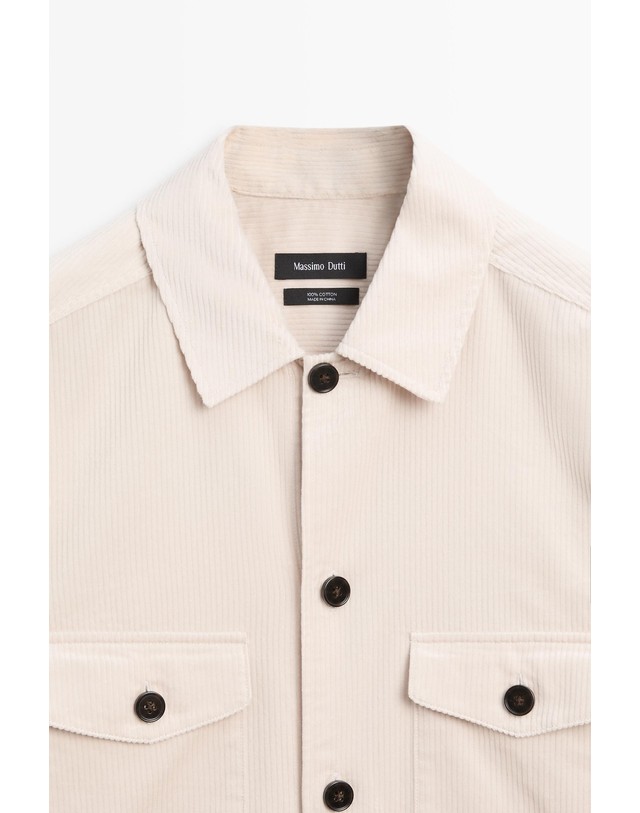 마시모두띠 마시모두띠 코듀로이 플랩 포켓 오버셔츠 1926/294 BEIGE 베이지 착용컷