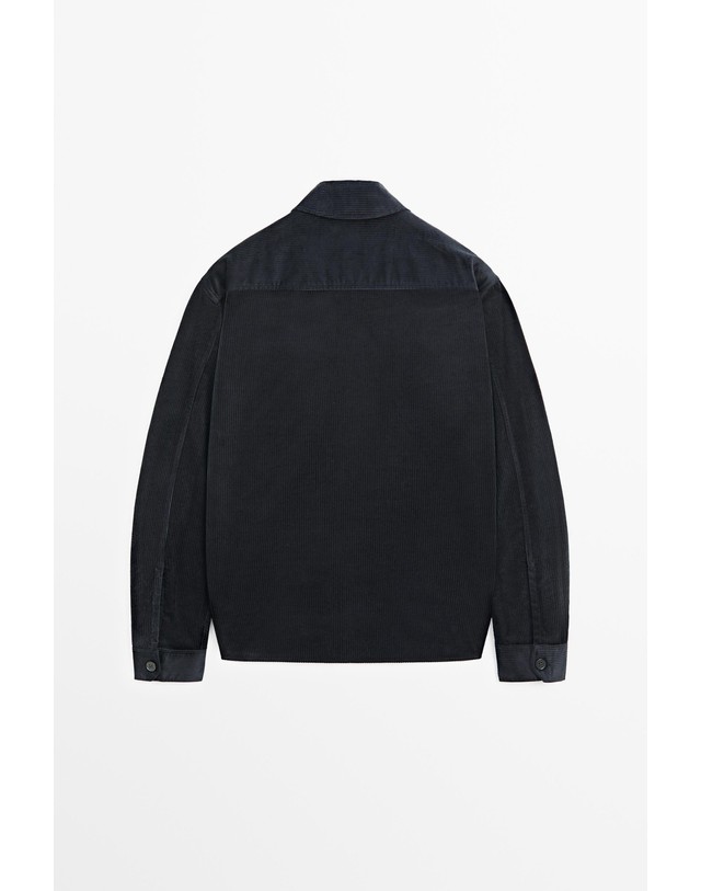 마시모두띠 마시모두띠 코듀로이 스웨이드 포켓 오버셔츠 1926/294 NAVY BLUE 네이비 착용컷