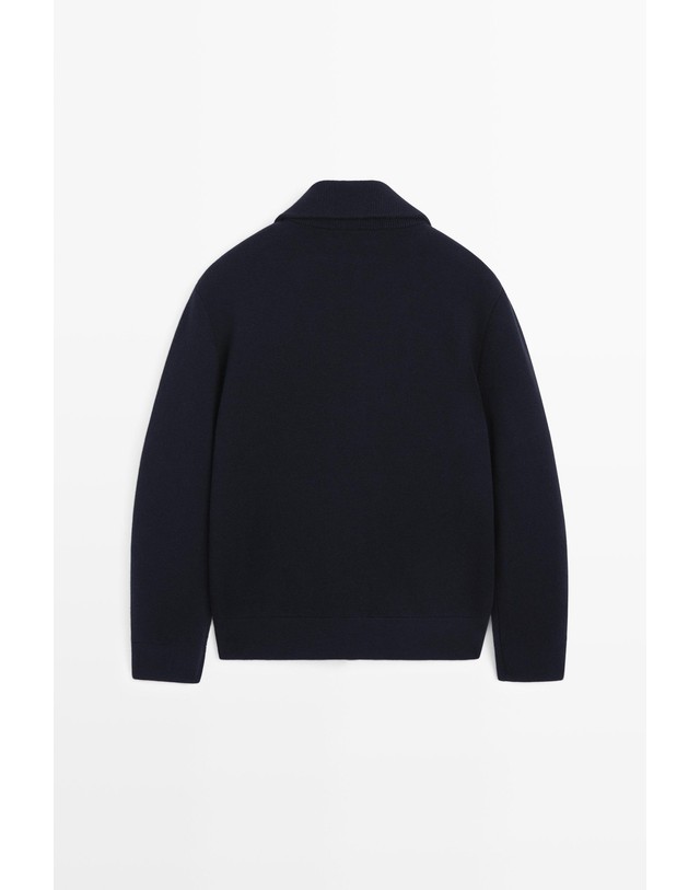 마시모두띠 마시모두띠 스웨이드 레더 집업 자켓 1390/232 NAVY BLUE 네이비 착용컷
