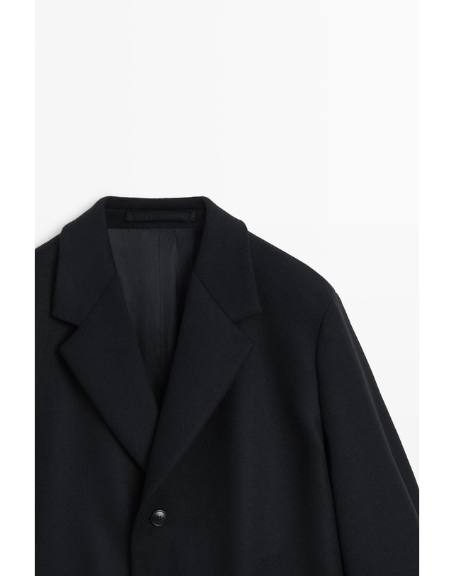 마시모두띠 마시모두띠 울 100% 라펠 싱글 코트 3671/571 NAVY BLUE 네이비 착용컷