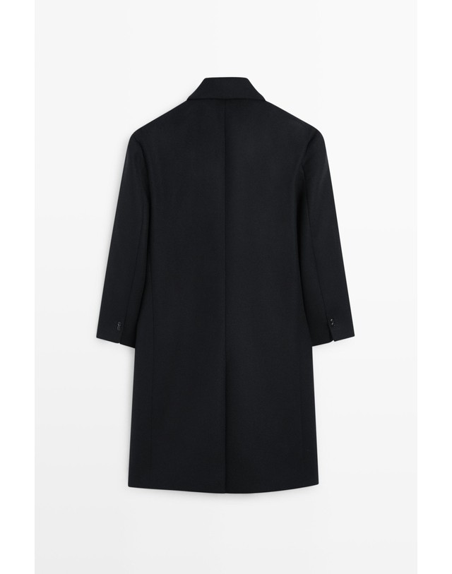마시모두띠 마시모두띠 울 100% 라펠 싱글 코트 3671/571 NAVY BLUE 네이비 착용컷